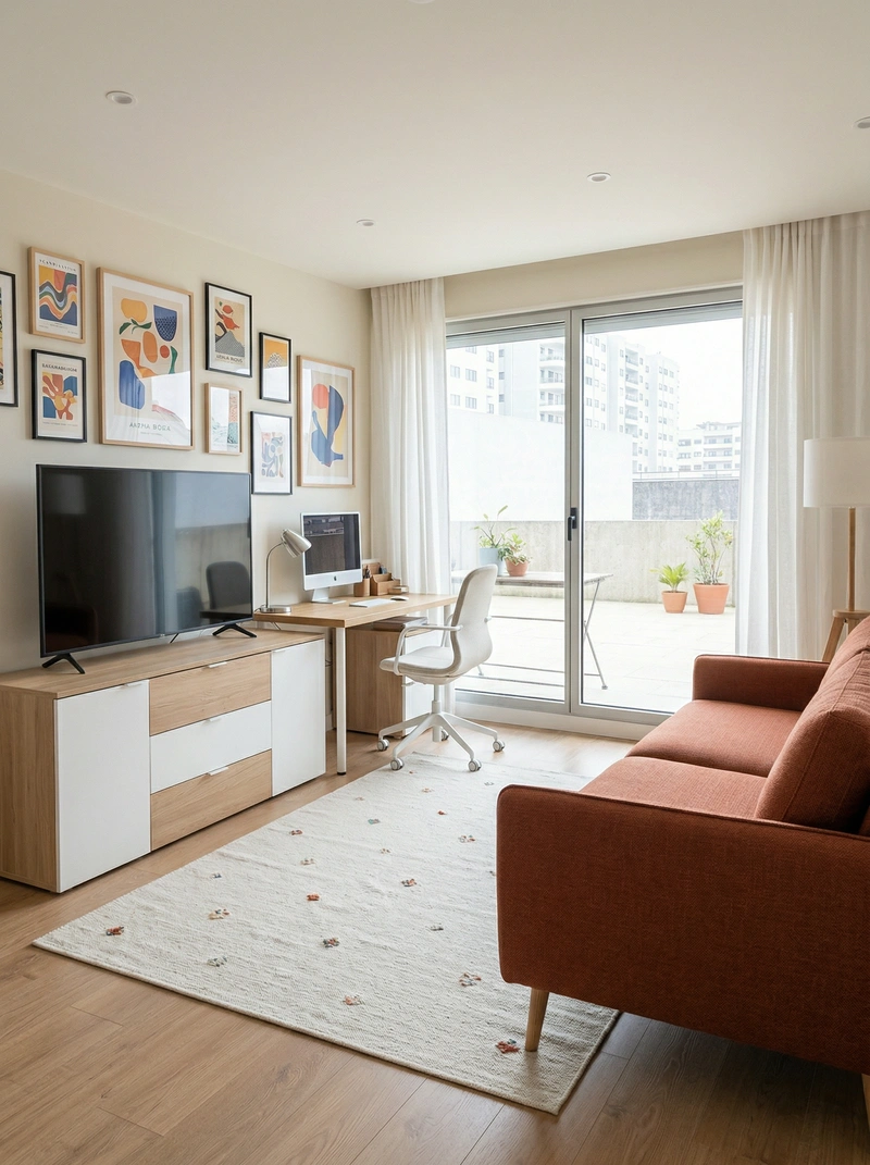 Дизайн интерьера в стиле Сканди — Гостиная от нейросети RoomGPT