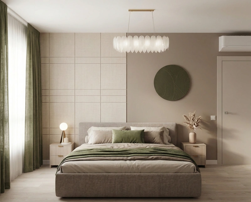Дизайн спальни в стиле Сканди — фото интерьера от нейросети RoomGPT
