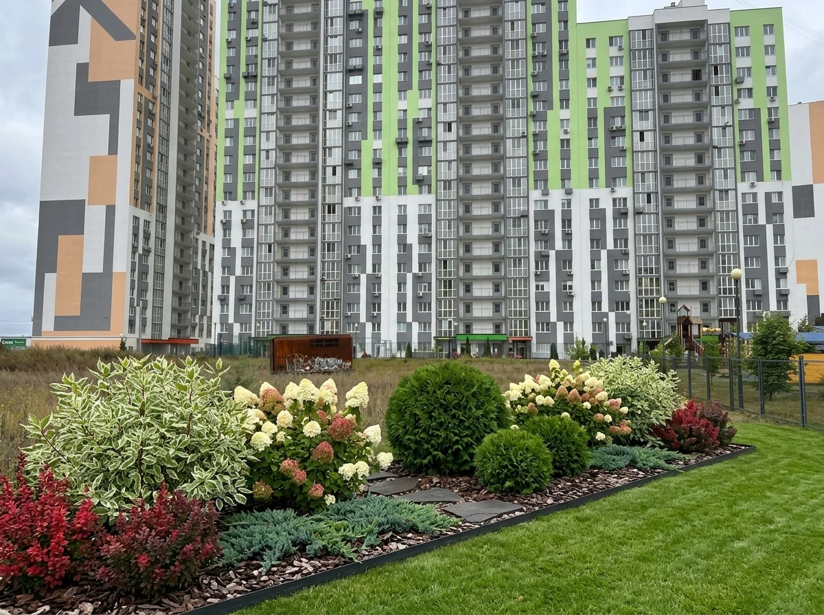 Ландшафтный дизайн в стиле Минимализм — Участок от нейросети RoomGPT
