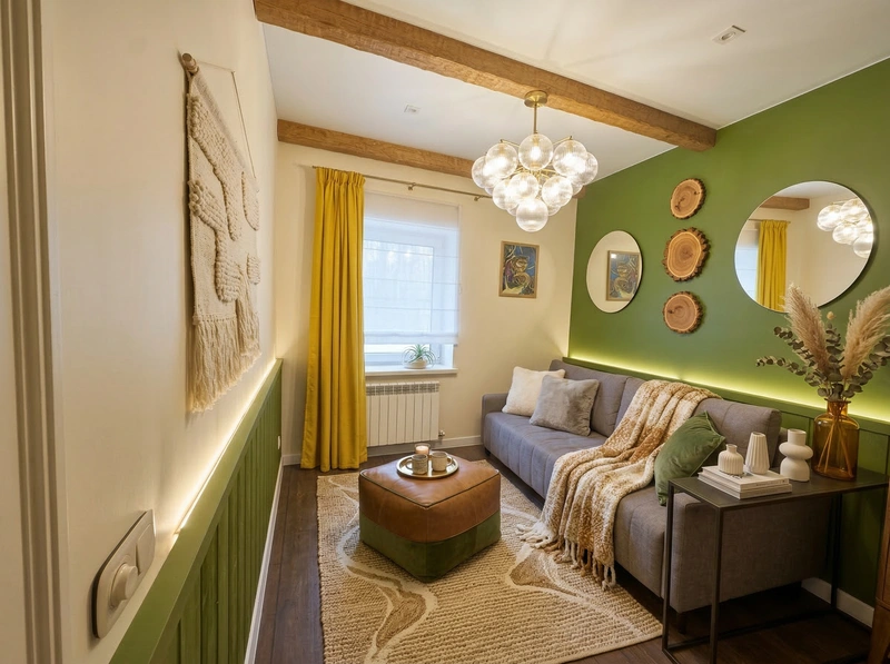 Дизайн интерьера в стиле Минимализм — Гостиная от нейросети RoomGPT