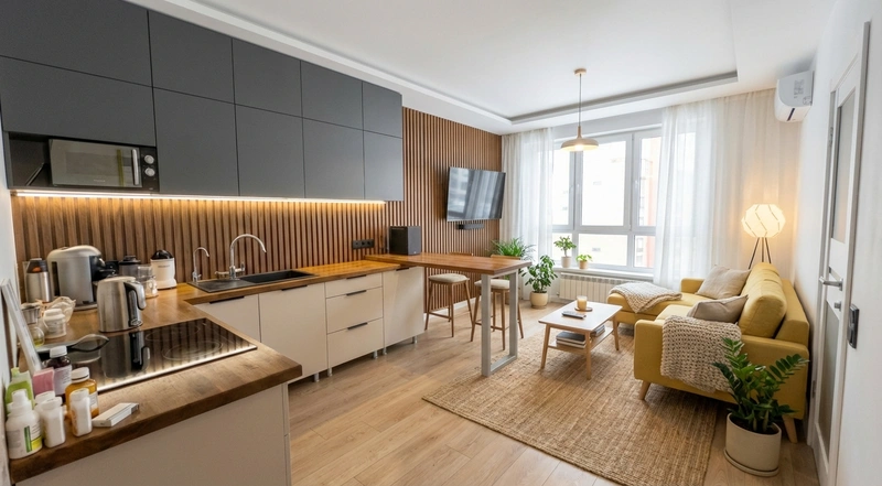 Дизайн интерьера в стиле Хюгге — Гостиная от нейросети RoomGPT