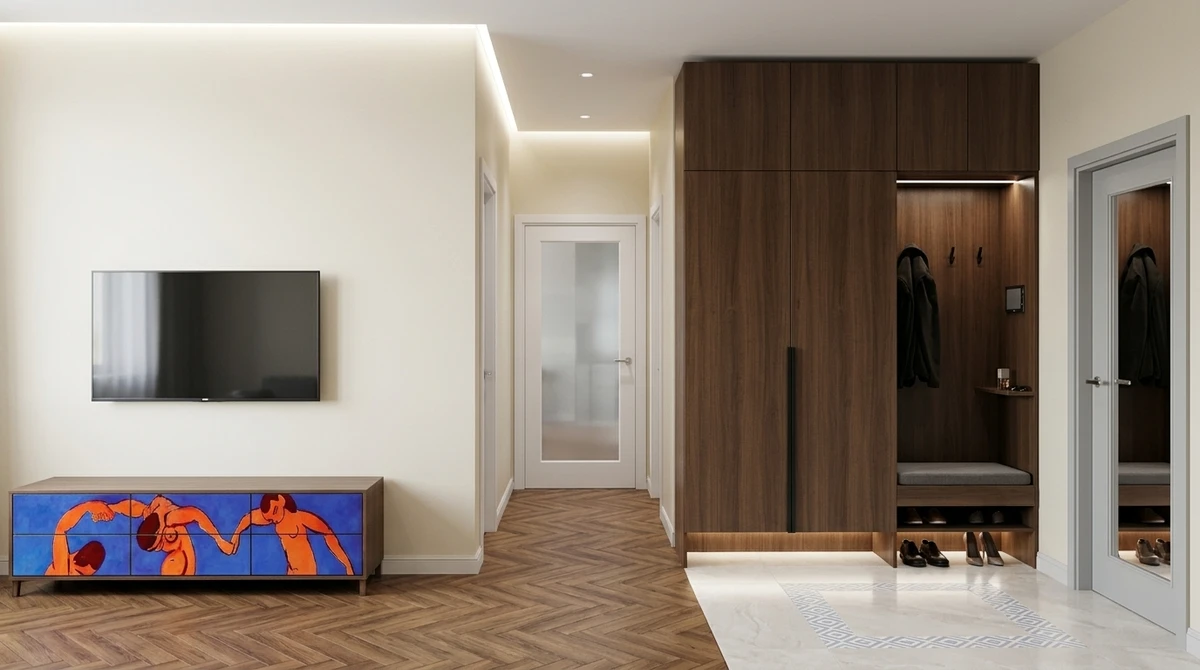 Дизайн интерьера в стиле Минимализм — Гостиная от нейросети RoomGPT