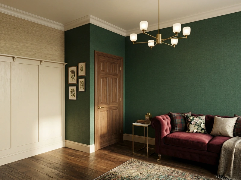 Дизайн гостиной в стиле Британский — фото интерьера от нейросети RoomGPT