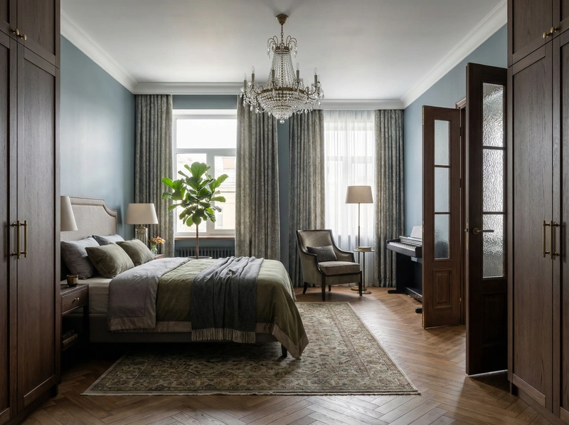 Дизайн интерьера в стиле Эклектика — Гостиная от нейросети RoomGPT