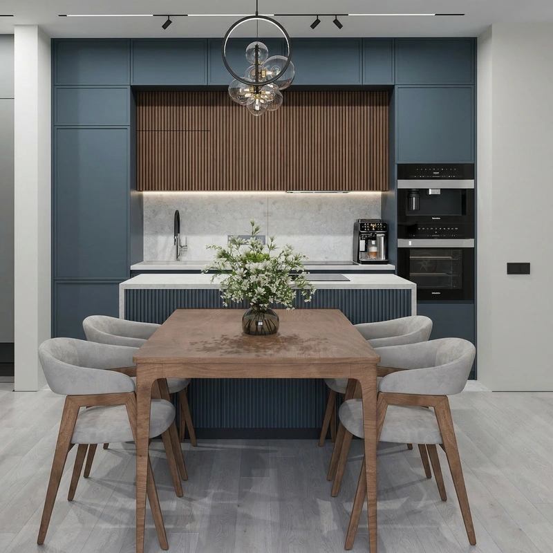 Дизайн кухни в стиле Британский — фото интерьера от нейросети RoomGPT