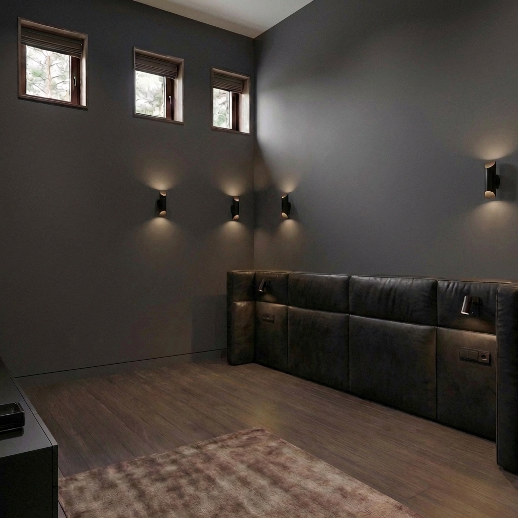 Дизайн спальни в стиле Блэктэк — фото интерьера от нейросети RoomGPT