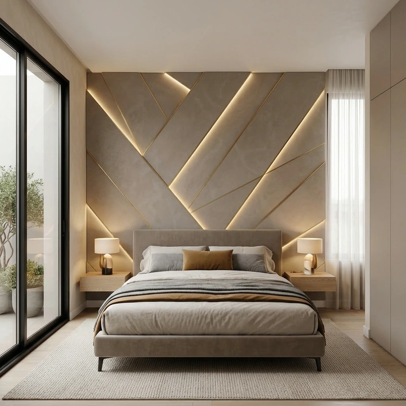 Дизайн интерьера в стиле Минимализм — Спальня от нейросети RoomGPT