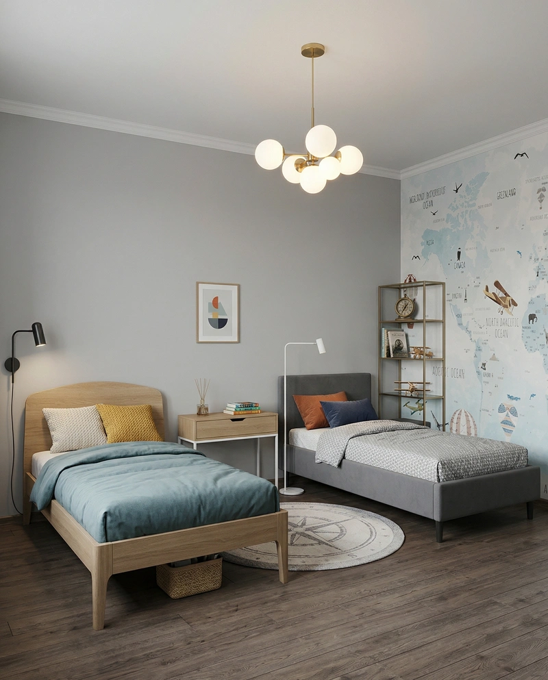 Дизайн детской в стиле Минимализм — фото интерьера от нейросети RoomGPT