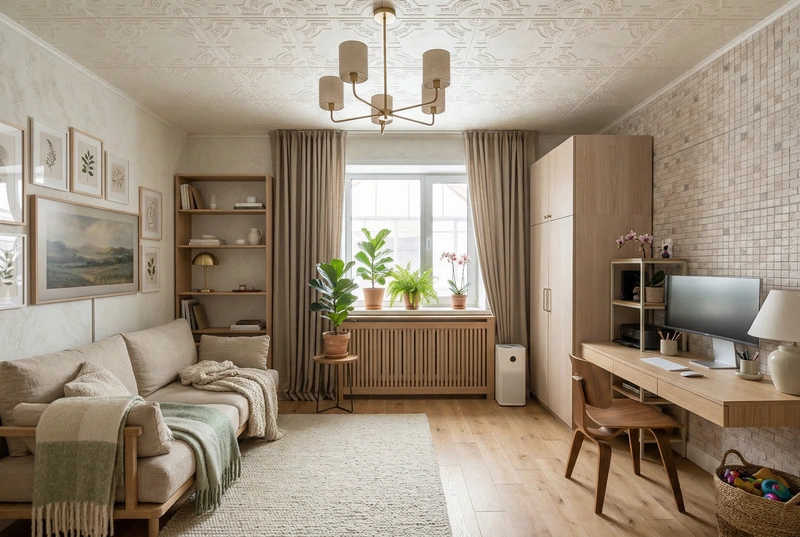 Дизайн интерьера в стиле Хюгге — Гостиная от нейросети RoomGPT