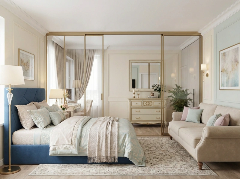 Дизайн интерьера в стиле Классика — Спальня от нейросети RoomGPT