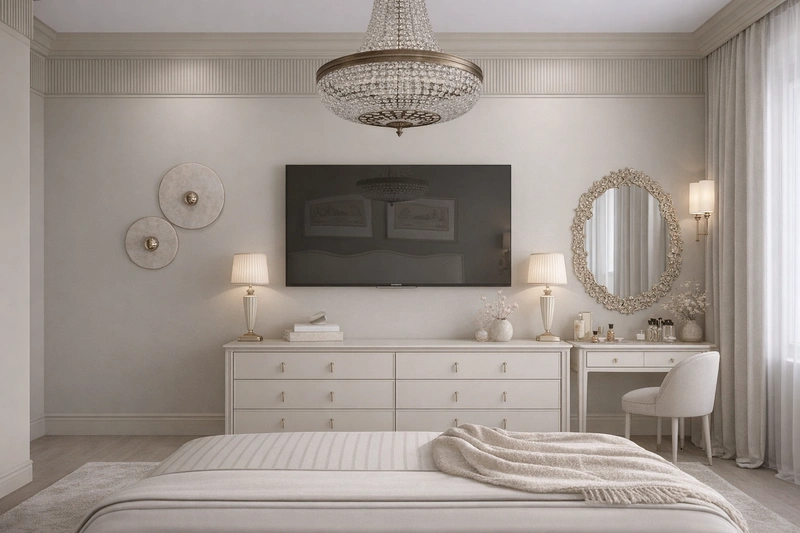 Дизайн интерьера в стиле Классика — Спальня от нейросети RoomGPT