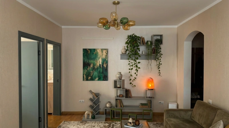 Дизайн гостиной в стиле Эклектика — фото интерьера от нейросети RoomGPT