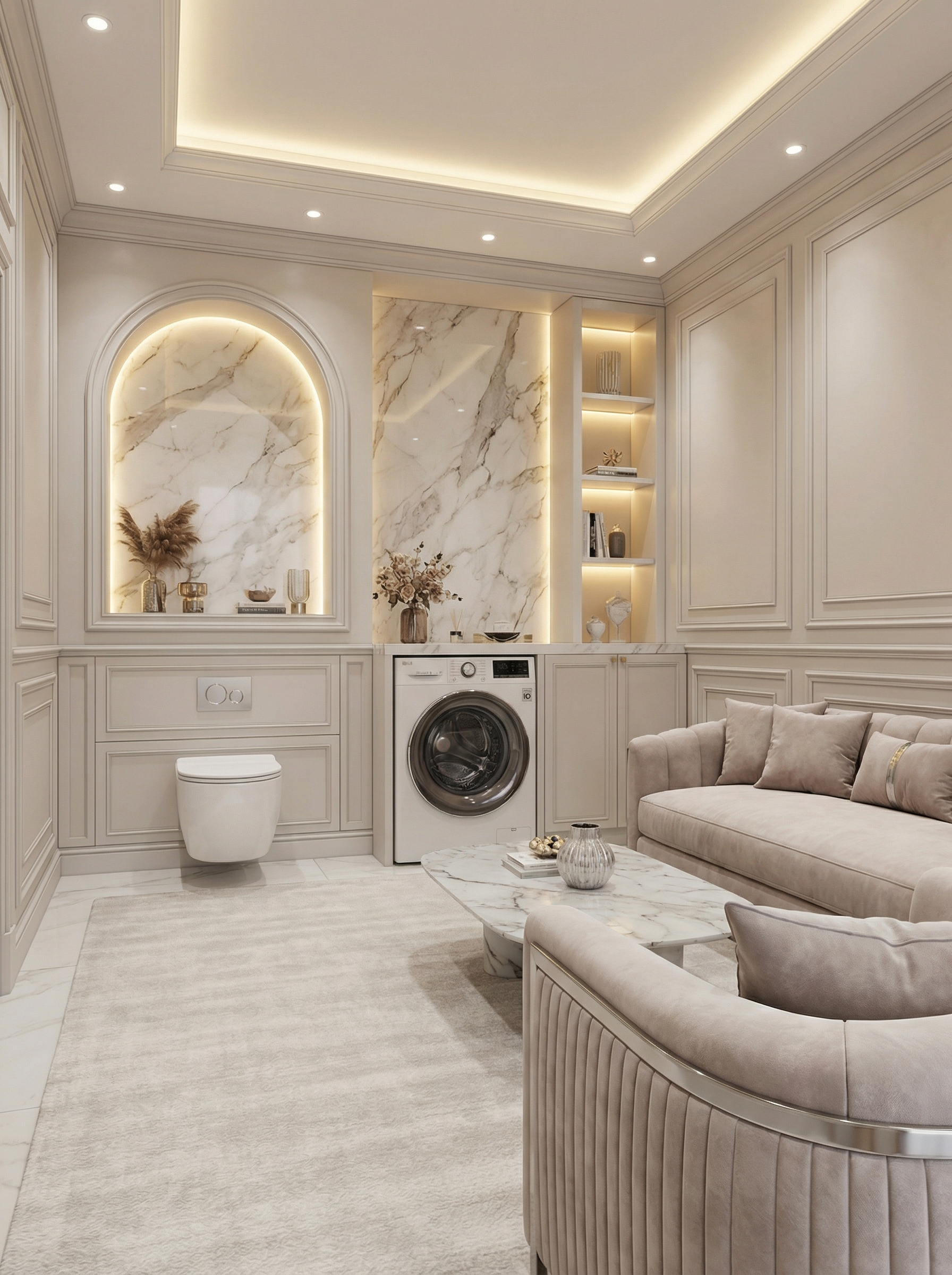 Дизайн гостиной в стиле Классика — фото интерьера от нейросети RoomGPT