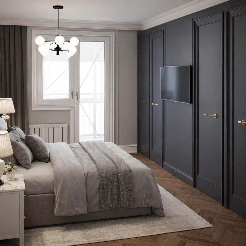 Дизайн спальни в стиле Классика — фото интерьера от нейросети RoomGPT