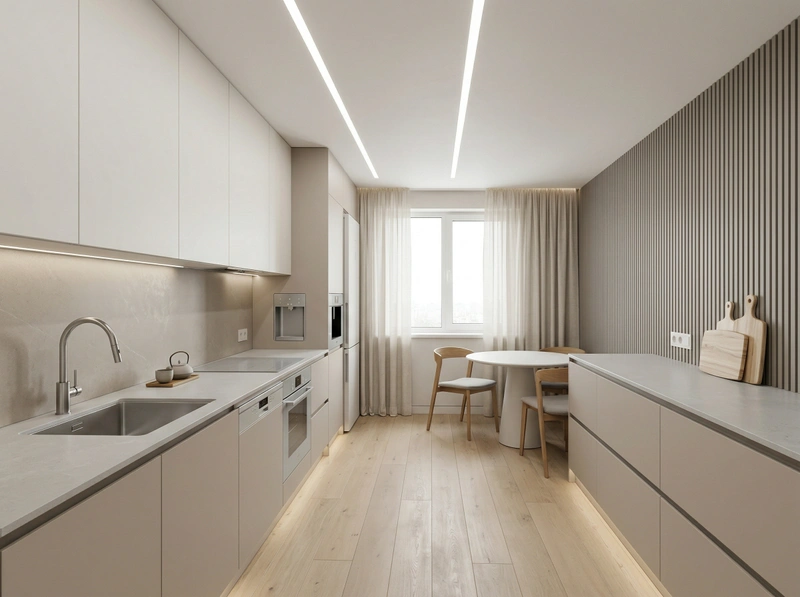 Дизайн кухни в стиле Минимализм — фото интерьера от нейросети RoomGPT