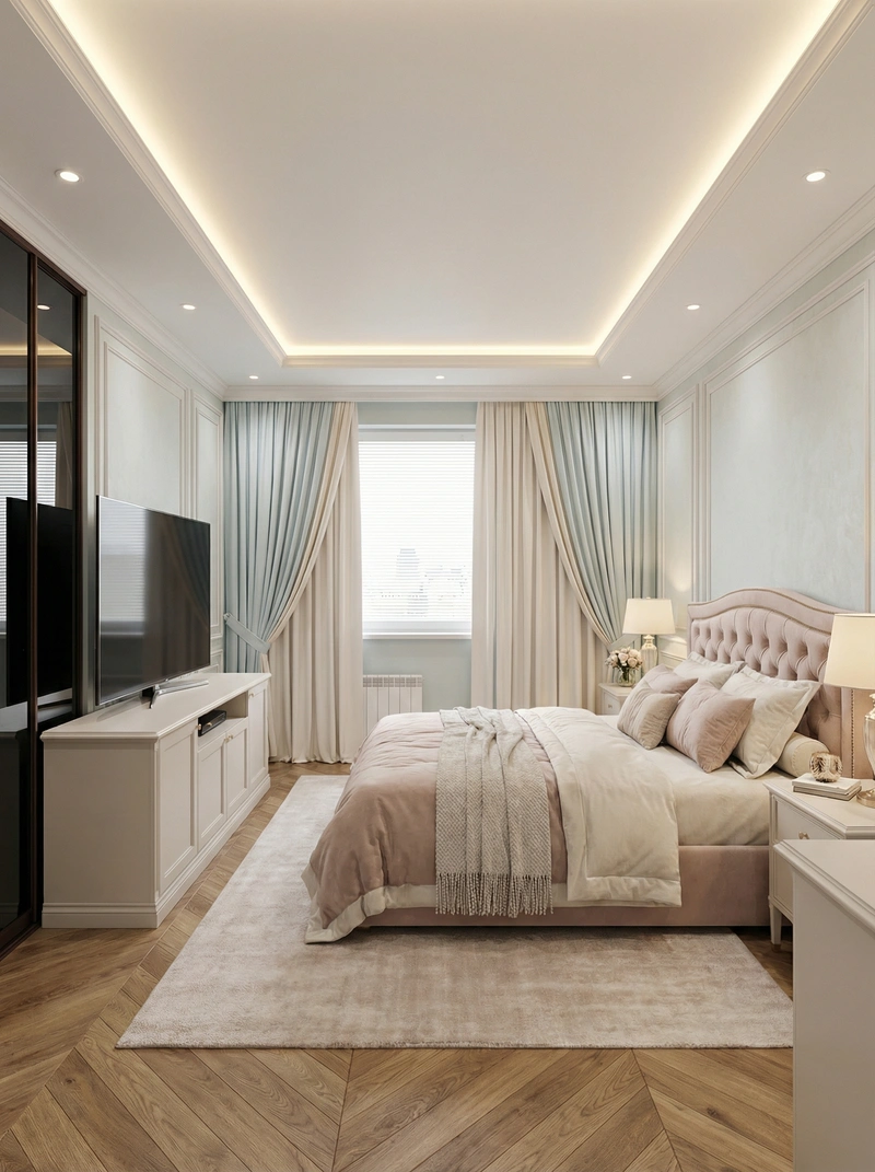 Дизайн интерьера в стиле Классика — Спальня от нейросети RoomGPT