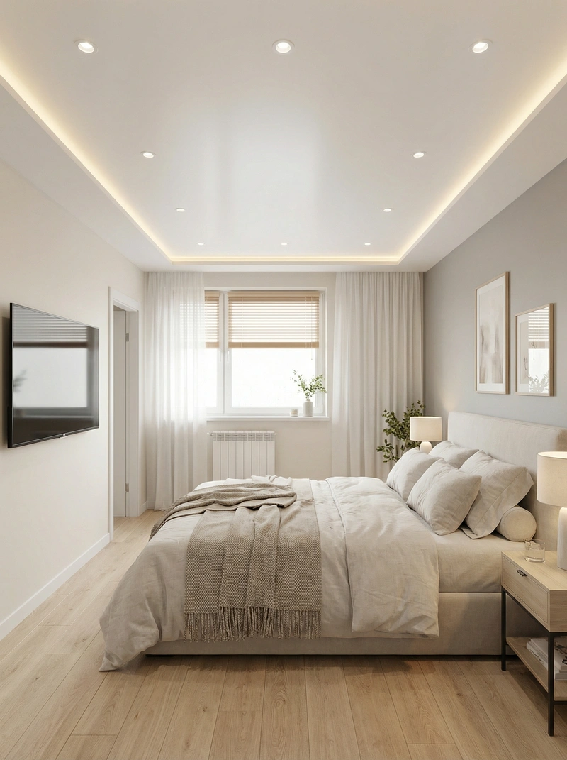 Дизайн интерьера в стиле Сканди — Спальня от нейросети RoomGPT