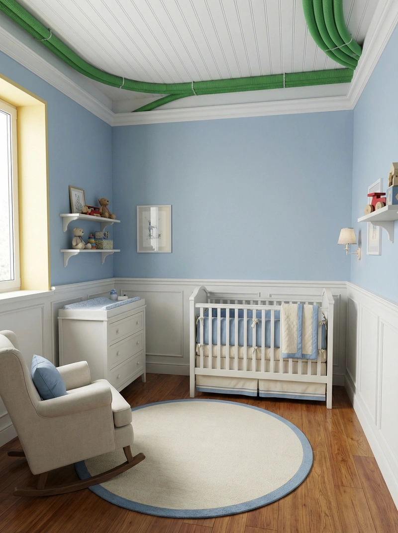 Дизайн интерьера в стиле Классика — Детская от нейросети RoomGPT