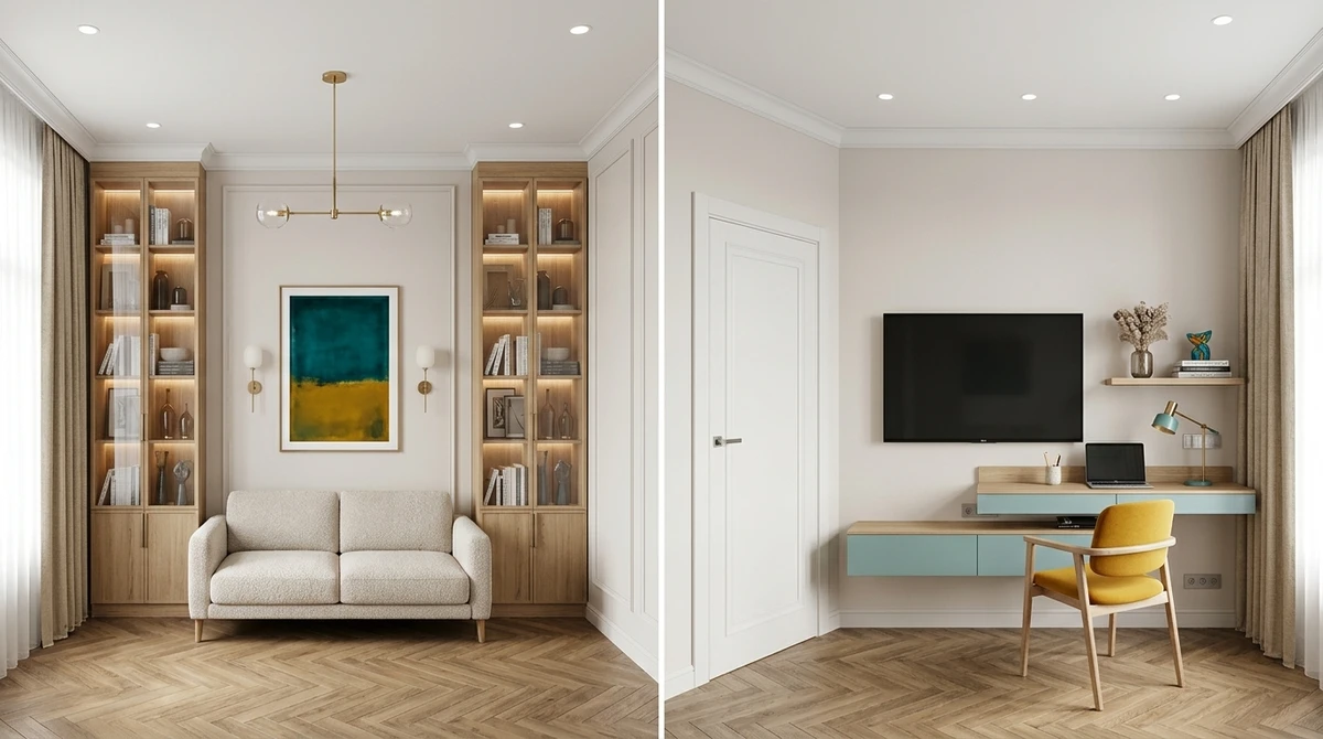 Дизайн кабинета в стиле Сканди — фото интерьера от нейросети RoomGPT