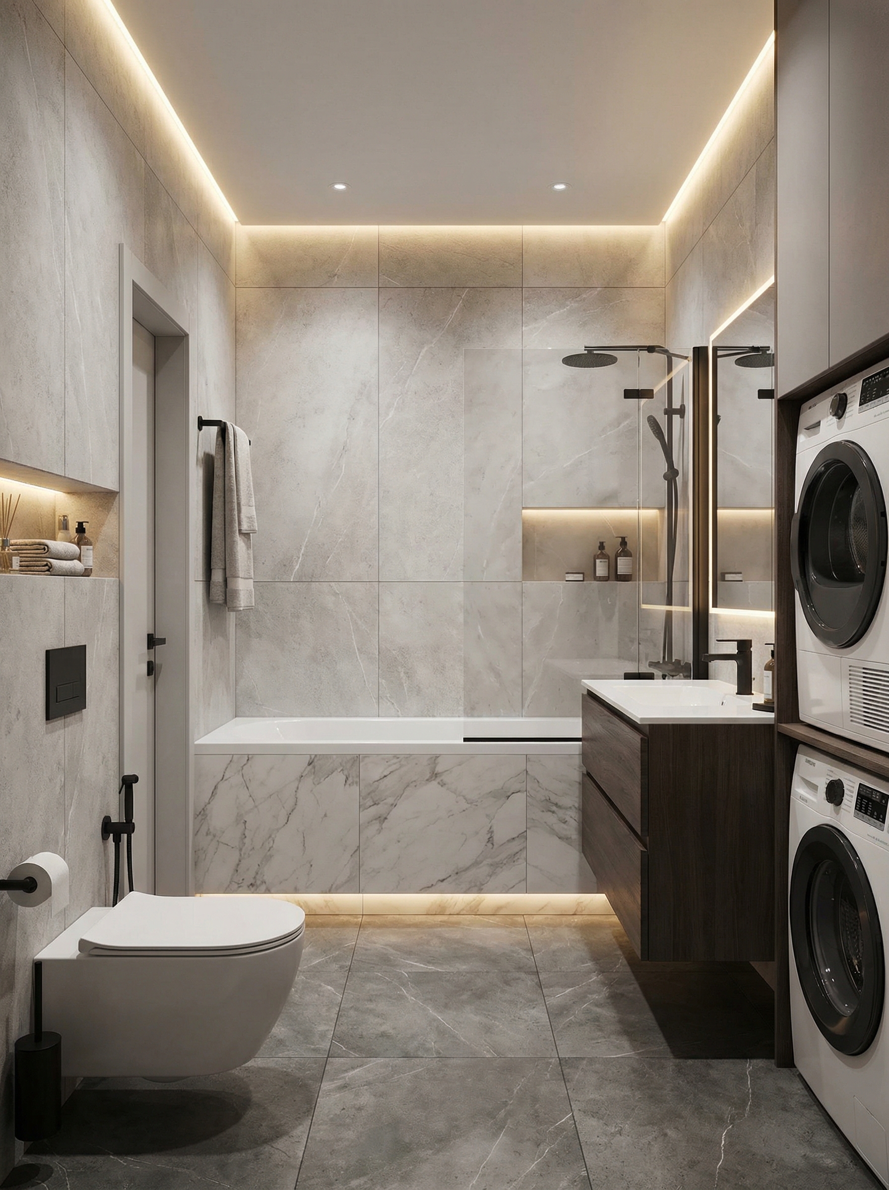 Дизайн ванной в стиле Минимализм — фото интерьера от нейросети RoomGPT