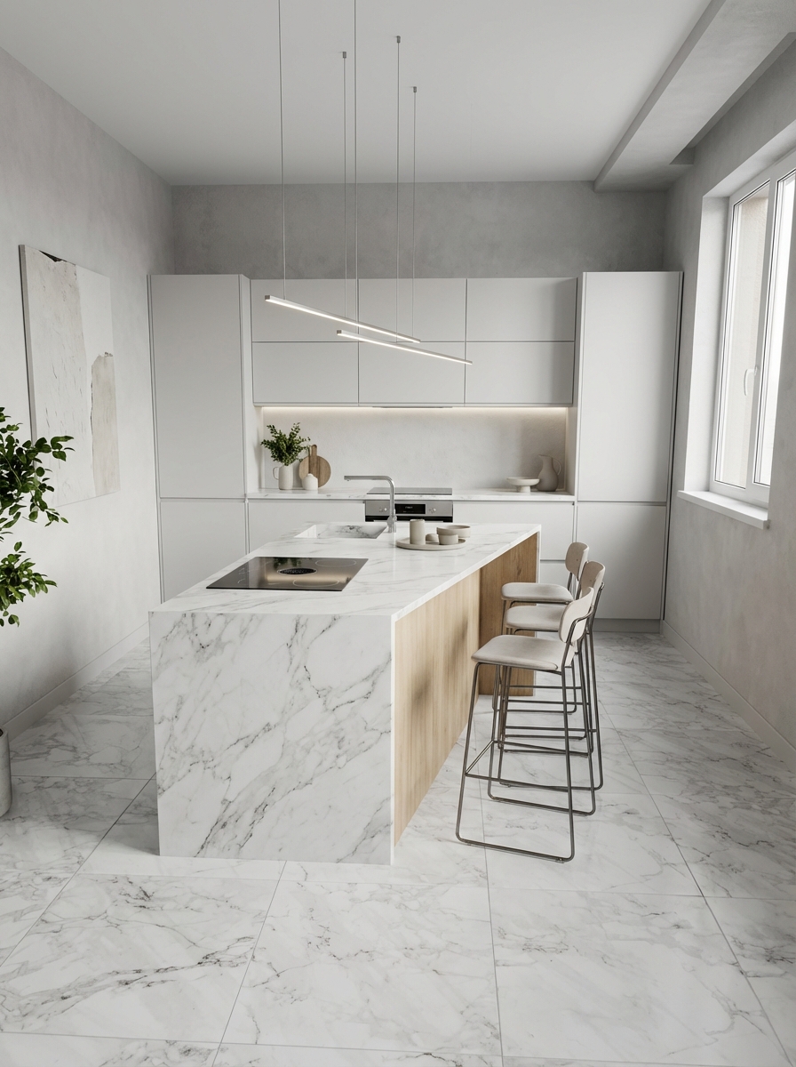 Дизайн кухни в стиле Минимализм — фото интерьера от нейросети RoomGPT