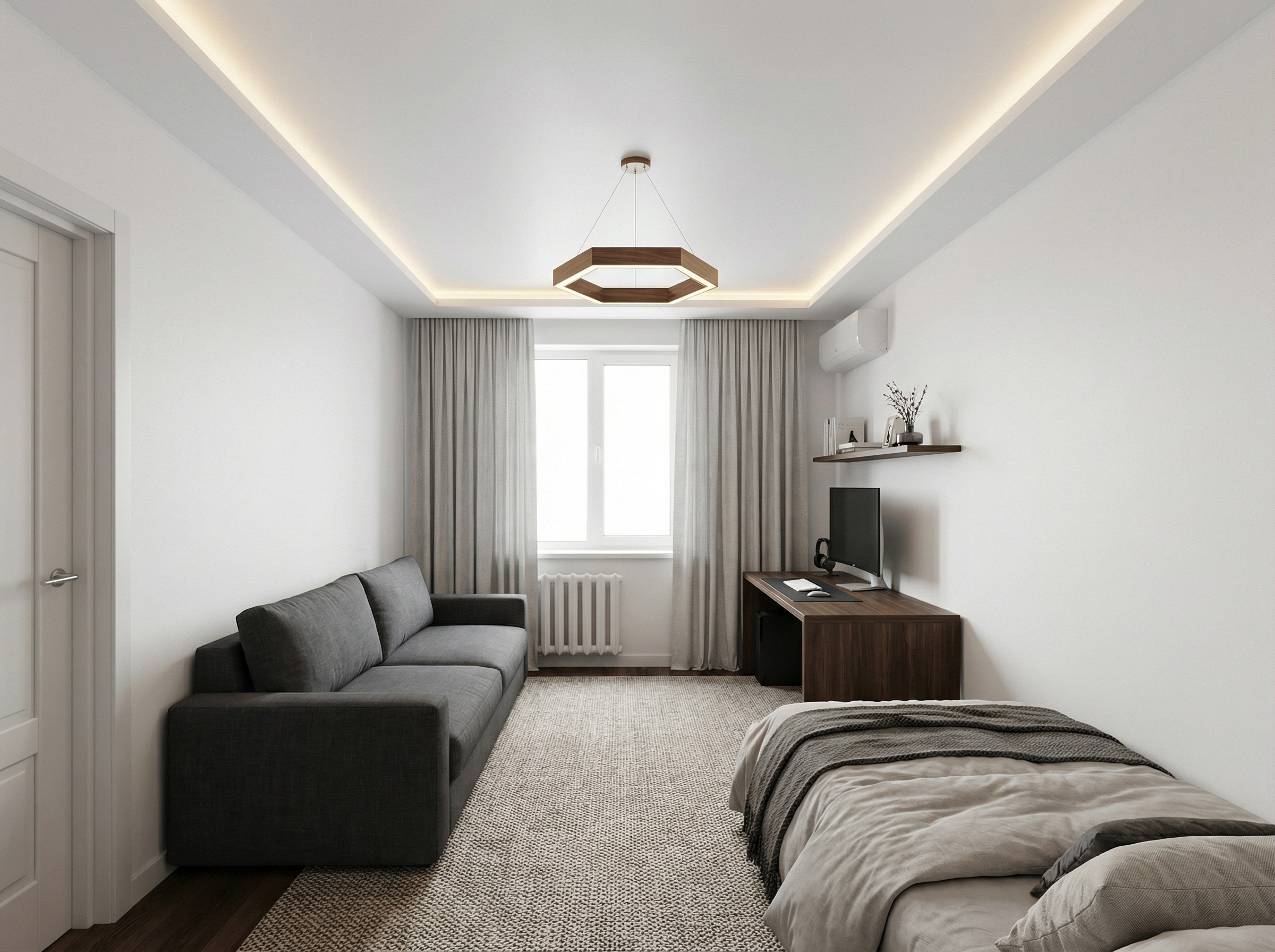 Дизайн спальни в стиле Минимализм — фото интерьера от нейросети RoomGPT