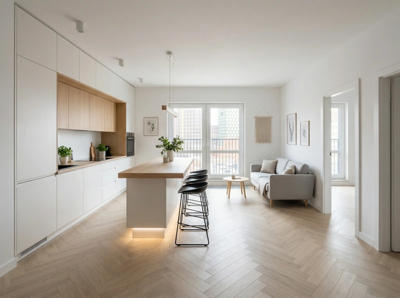 Дизайн гостиной в стиле Сканди — фото интерьера от нейросети RoomGPT