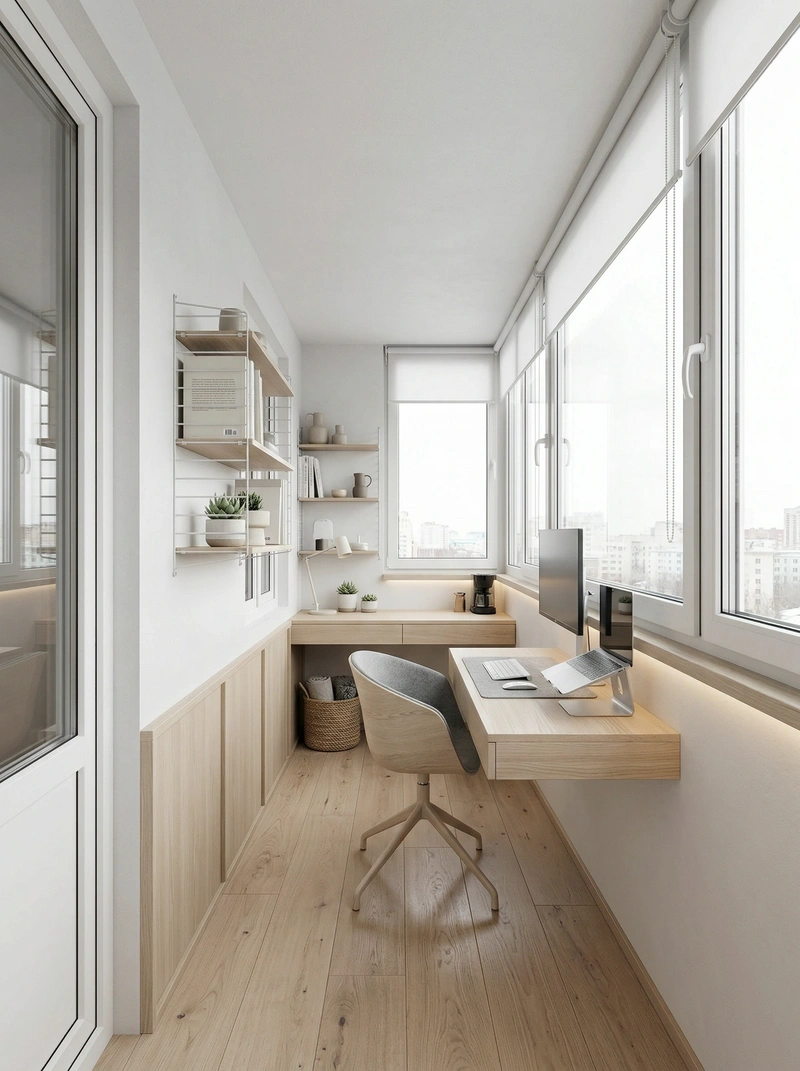 Дизайн интерьера в стиле Сканди — Кабинет от нейросети RoomGPT