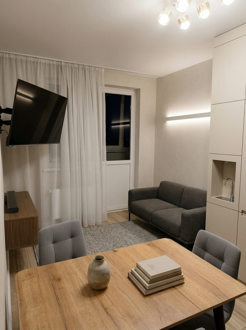 Дизайн кухни в стиле Минимализм — фото интерьера от нейросети RoomGPT