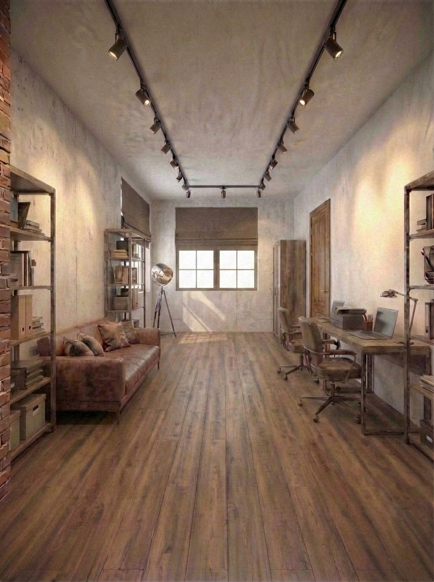 Дизайн гостиной в стиле Лофт — фото интерьера от нейросети RoomGPT