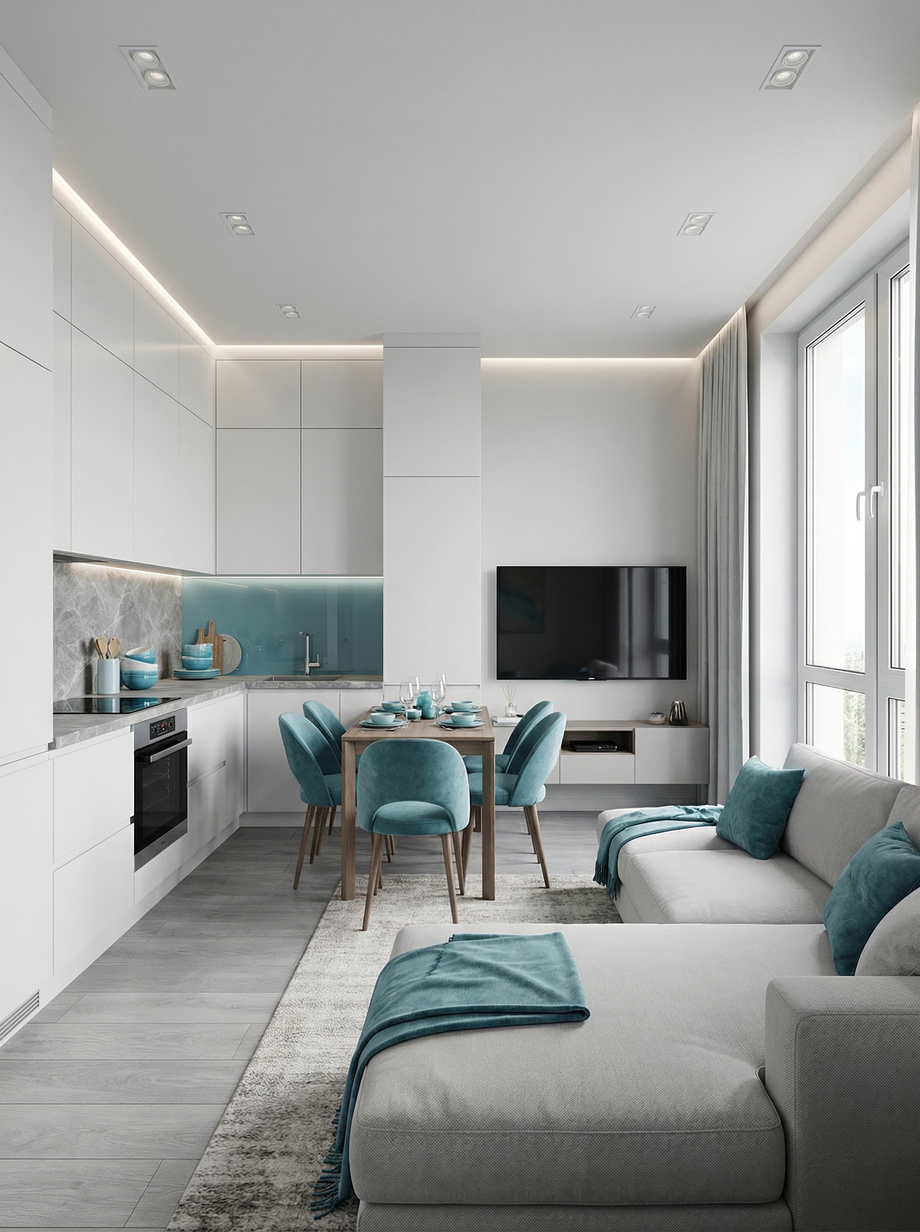 Дизайн кухни в стиле Минимализм — фото интерьера от нейросети RoomGPT