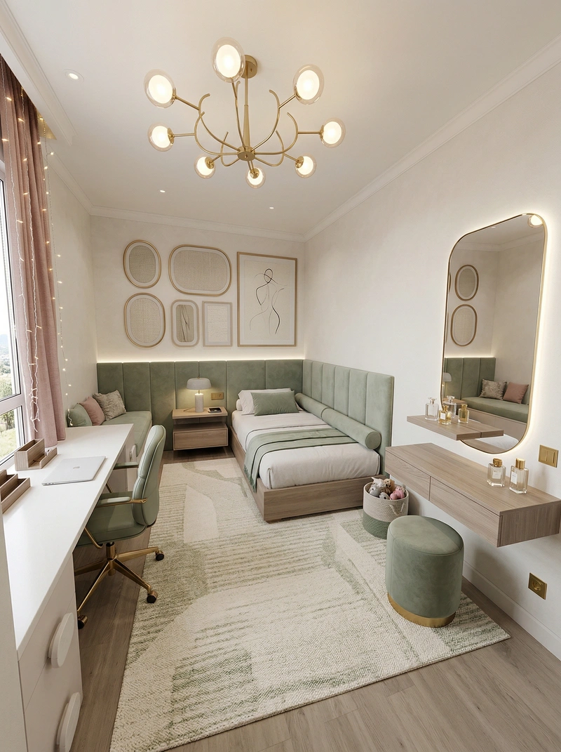 Дизайн детской в стиле Минимализм — фото интерьера от нейросети RoomGPT