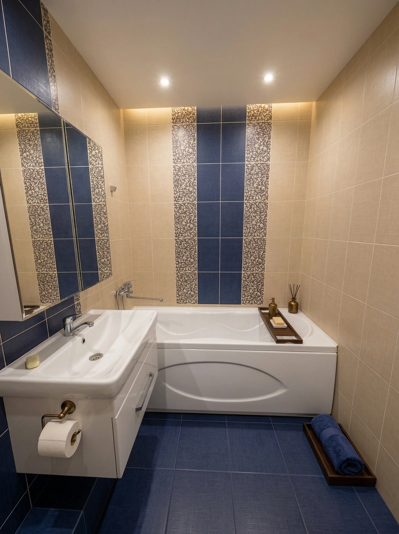 Дизайн ванной в стиле Классика — фото интерьера от нейросети RoomGPT