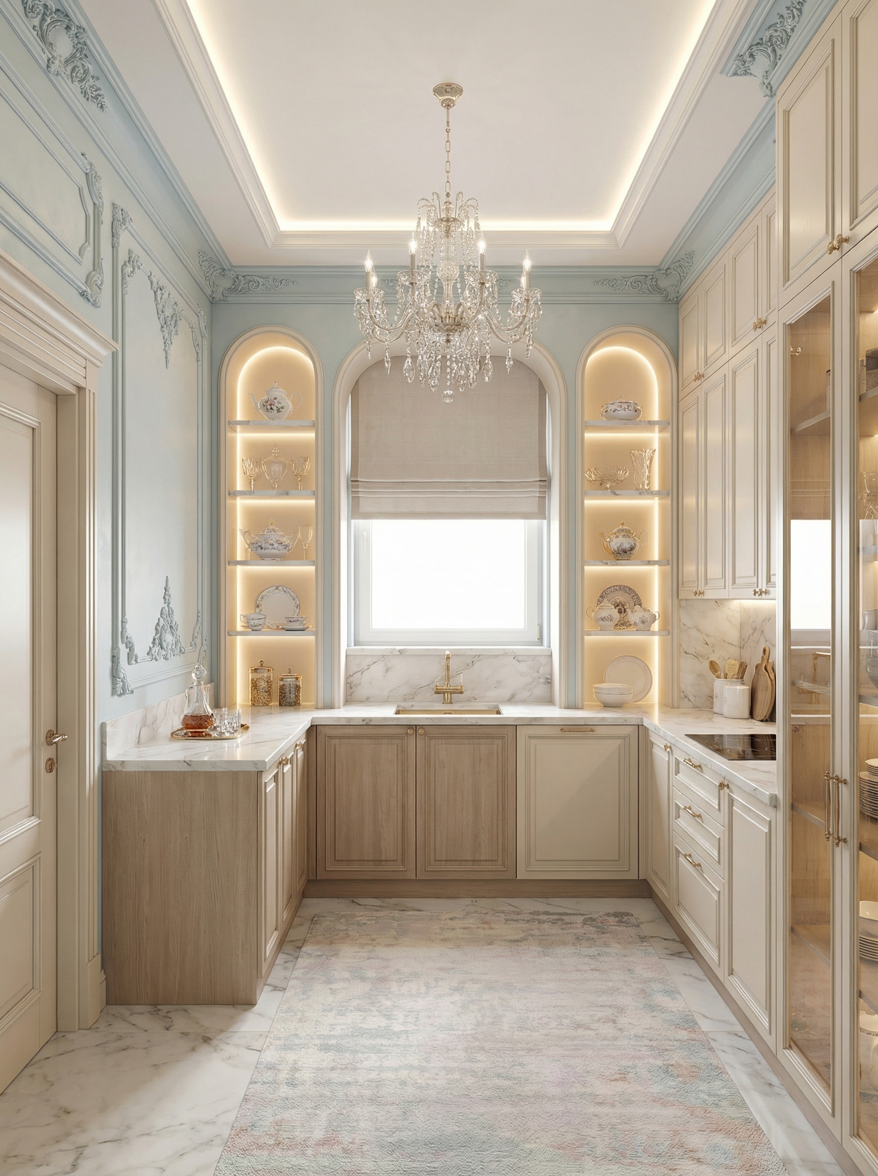 Дизайн кухни в стиле Классика — фото интерьера от нейросети RoomGPT