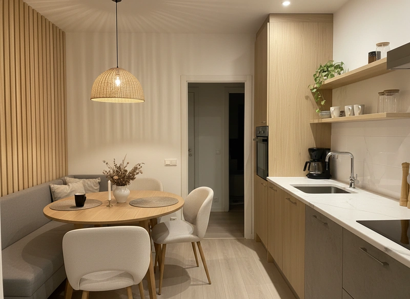 Дизайн интерьера в стиле Хюгге — Кухня от нейросети RoomGPT