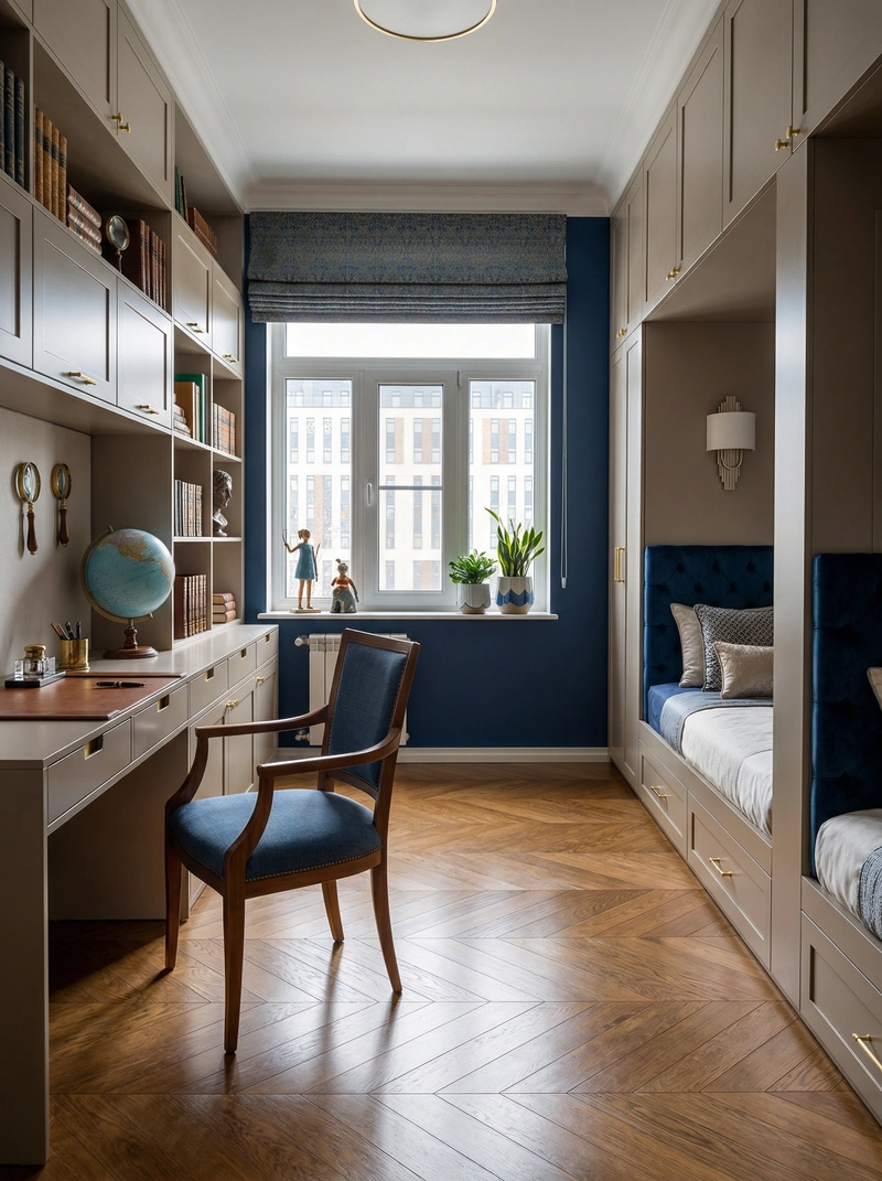 Дизайн интерьера в стиле Классика — Детская от нейросети RoomGPT