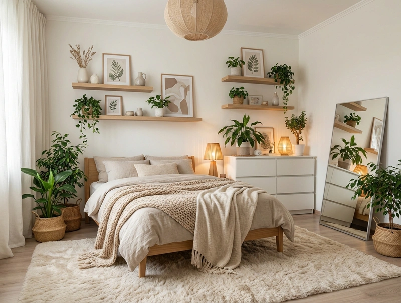 Дизайн интерьера в стиле Хюгге — Спальня от нейросети RoomGPT