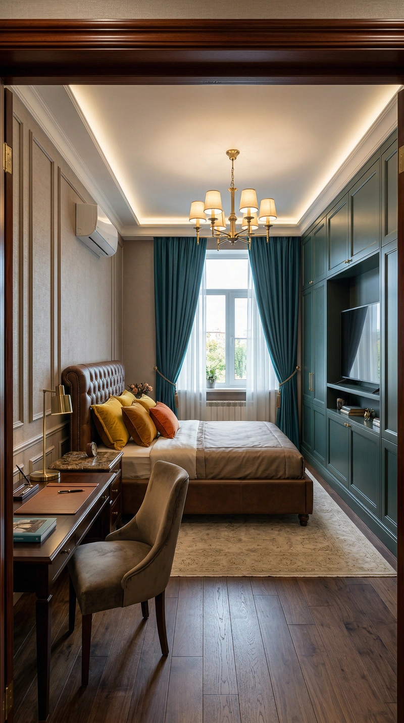 Дизайн интерьера в стиле Классика — Спальня от нейросети RoomGPT