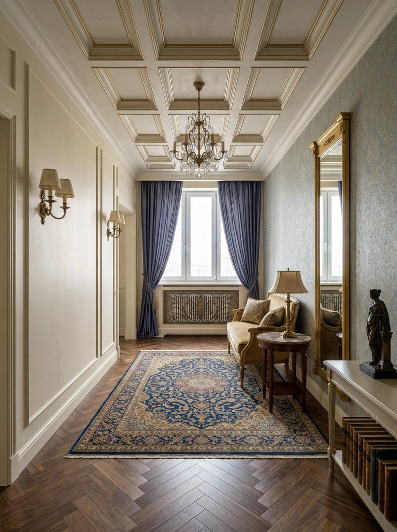 Дизайн интерьера в стиле Классика — Гостиная от нейросети RoomGPT