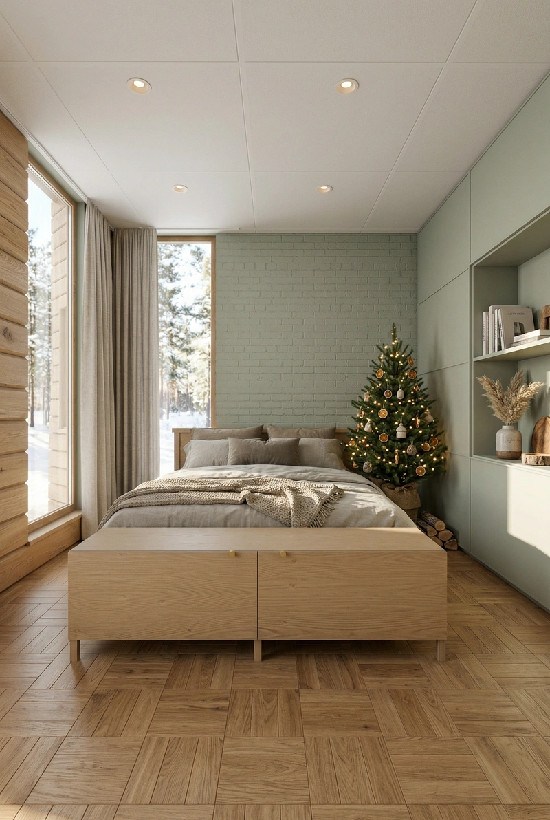 Дизайн интерьера в стиле Хюгге — Спальня от нейросети RoomGPT