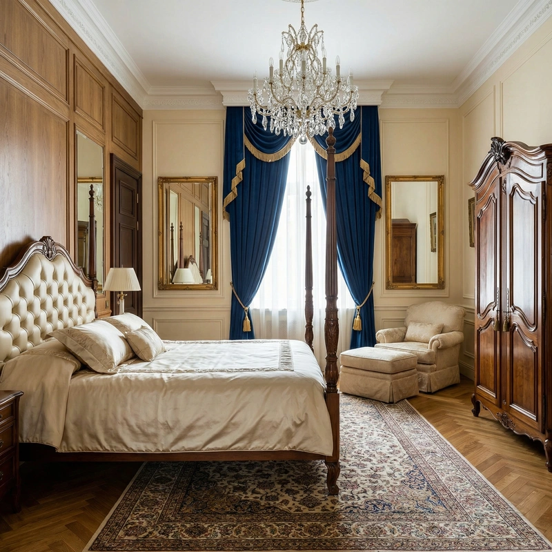 Дизайн интерьера в стиле Классика — Спальня от нейросети RoomGPT