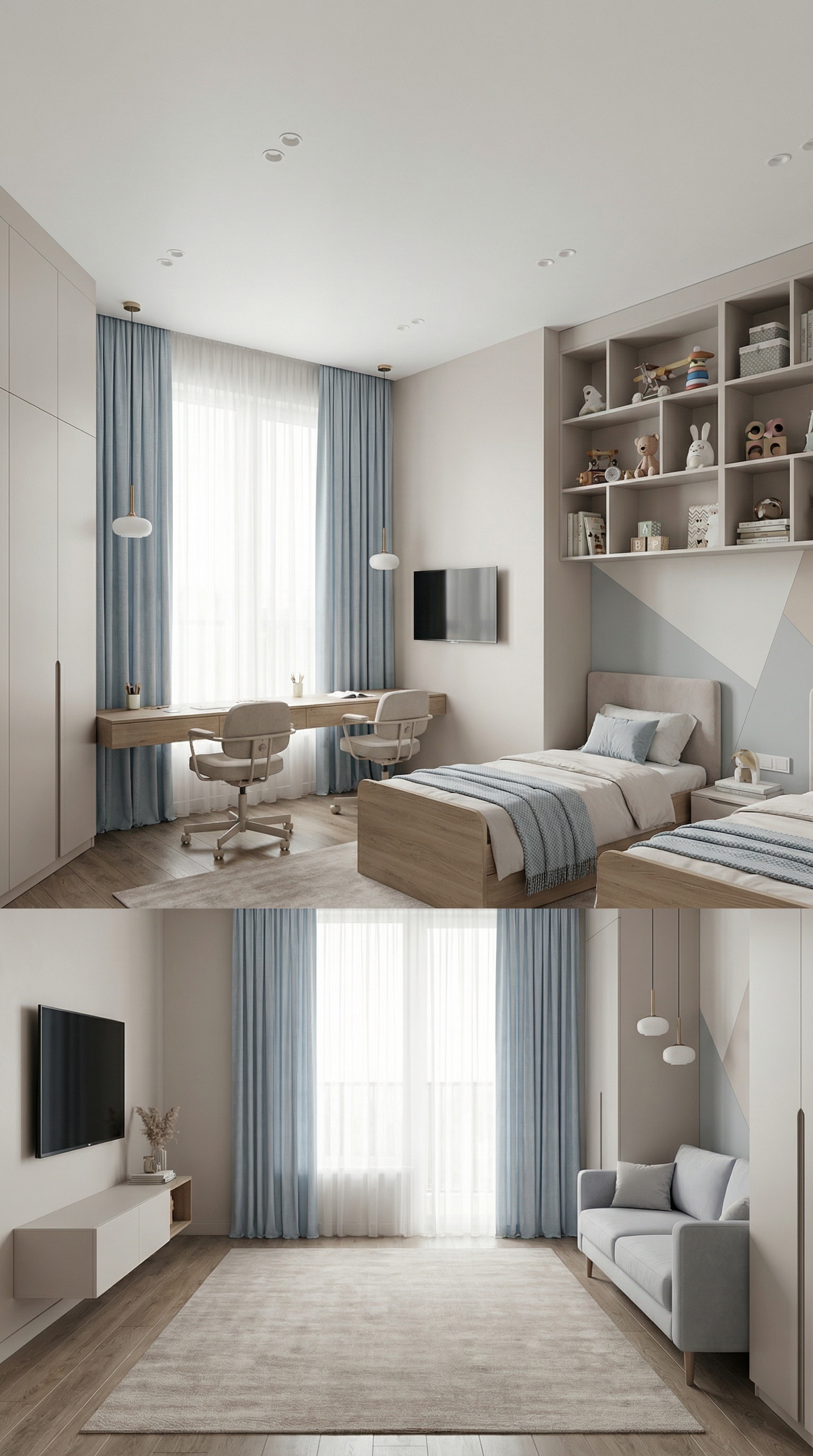 Дизайн детской в стиле Минимализм — фото интерьера от нейросети RoomGPT