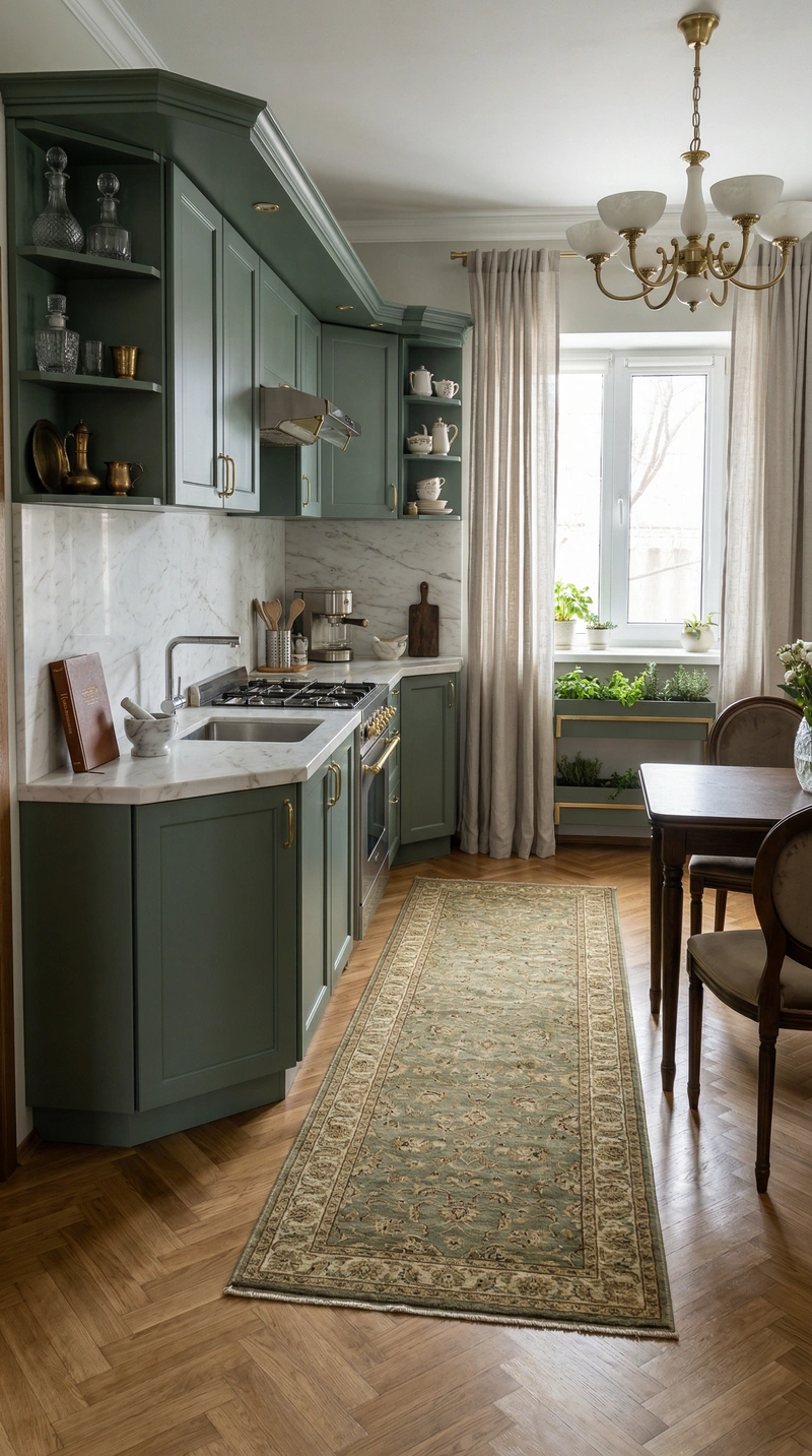 Дизайн интерьера в стиле Классика — Кухня от нейросети RoomGPT