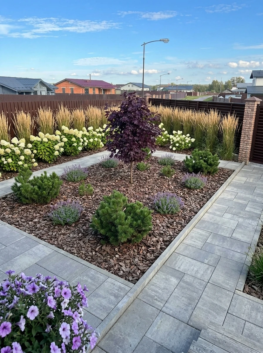 Ландшафтный дизайн в стиле Сканди — Участок от нейросети RoomGPT