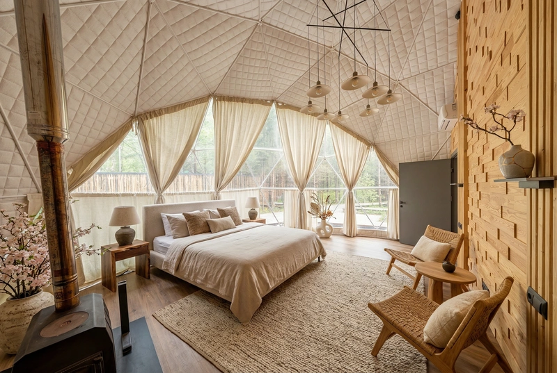 Дизайн спальни в стиле Japandi — фото интерьера от нейросети RoomGPT