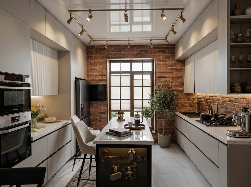 Дизайн интерьера в стиле Лофт — Гостиная от нейросети RoomGPT