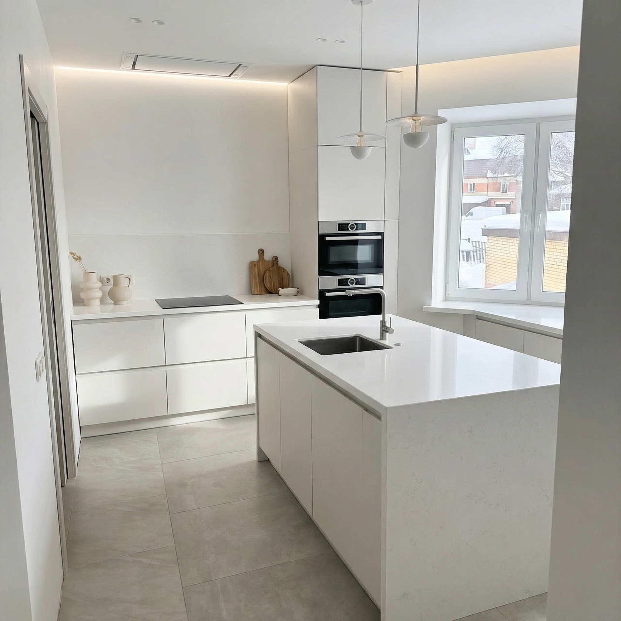 Дизайн кухни в стиле Минимализм — фото интерьера от нейросети RoomGPT