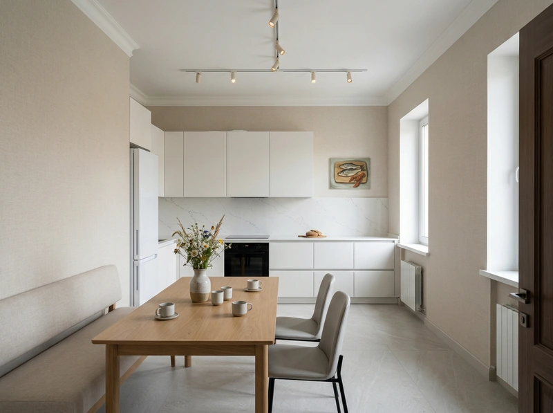 Дизайн кухни в стиле Минимализм — фото интерьера от нейросети RoomGPT