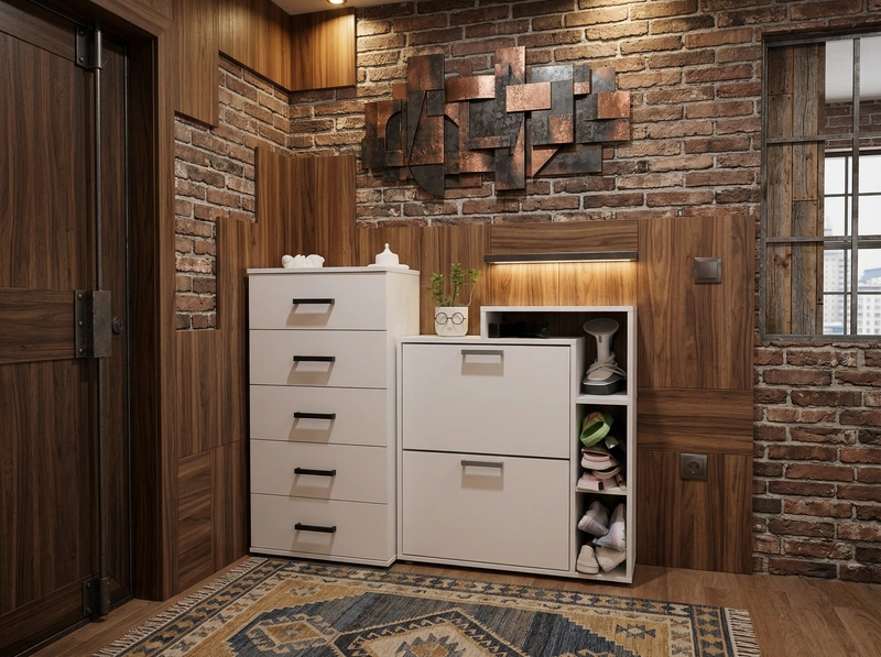 Дизайн интерьера в стиле Лофт — Прихожая от нейросети RoomGPT