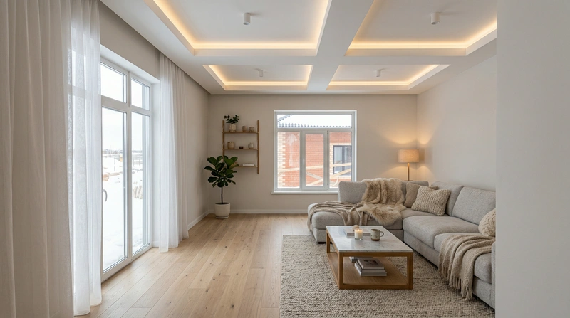 Дизайн интерьера в стиле Хюгге — Гостиная от нейросети RoomGPT